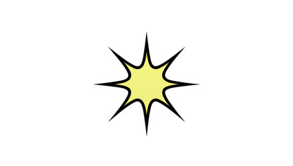 Yellow starburst comic book explosion shape © Emma
