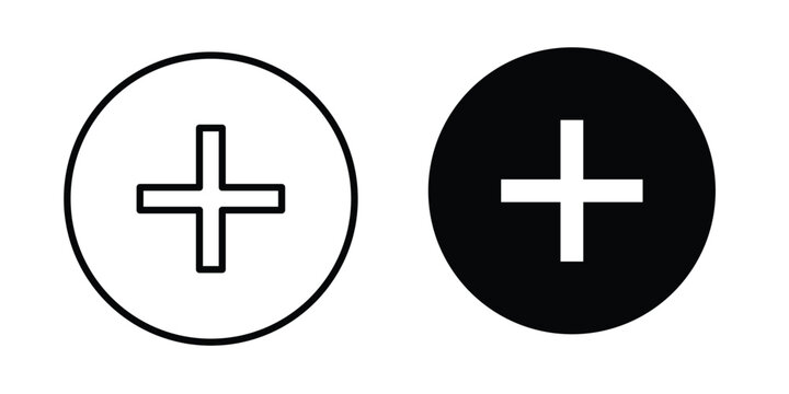 Add icon stroke and solid black editable vectors