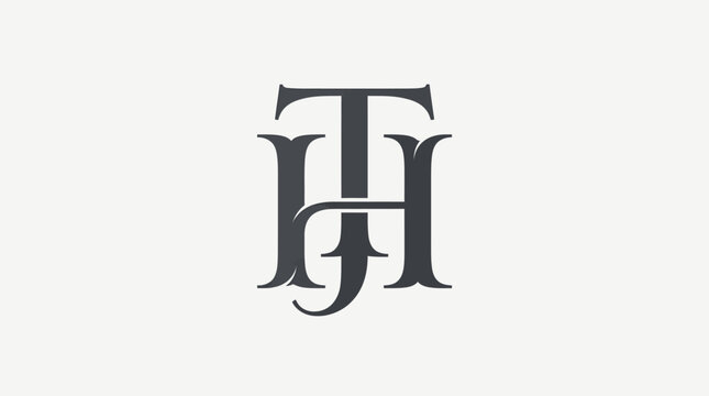 Elegant monogram logo featuring letters T and H.