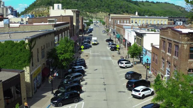 Main Street River Town America USA