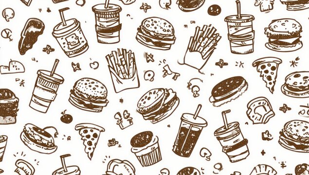 Fast food pattern.