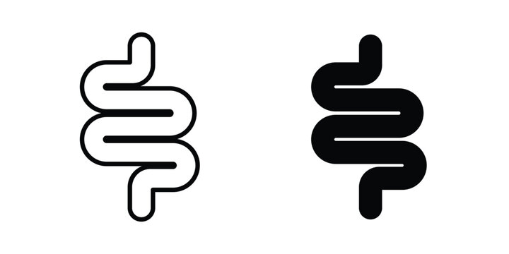Diarrhea icon stroke and solid black editable vectors