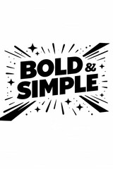 Obraz premium Bold and simple typography slogan with black retro comic burst rays isolated background design