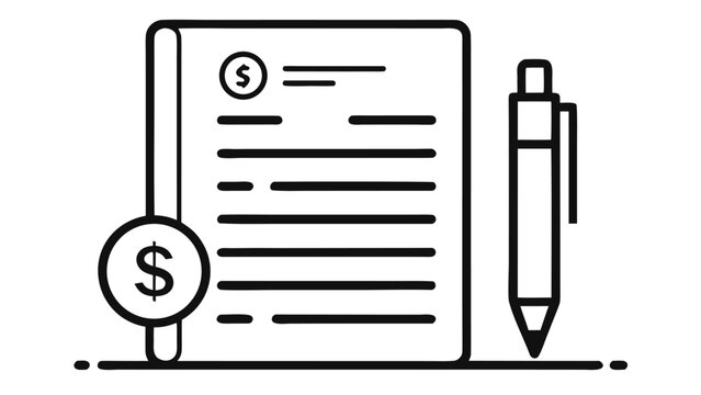 A blank check form and a silver pen positioned together, suggesting readiness for writing a payment.eps