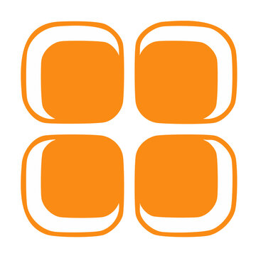 Orange and white four squares icon