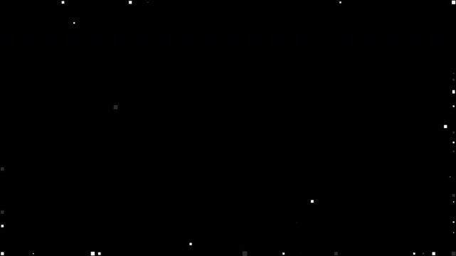 Abstract Grayscale Square Pixels Random Motion Background Loop 4K