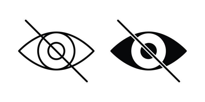 Sensitive content icon stroke and solid black editable vectors