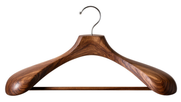 Luxury wooden clothes hanger with metal hook