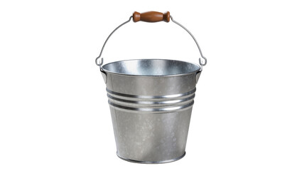 Galvanized metal bucket with wooden handle © Laura