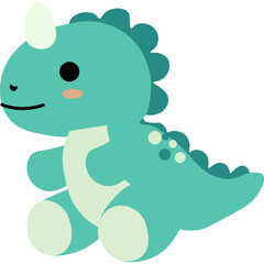 Illustration Dinosaur Plush Toy © Fikri