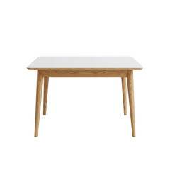 Fototapeta premium Wooden table with light top and four legs on floor