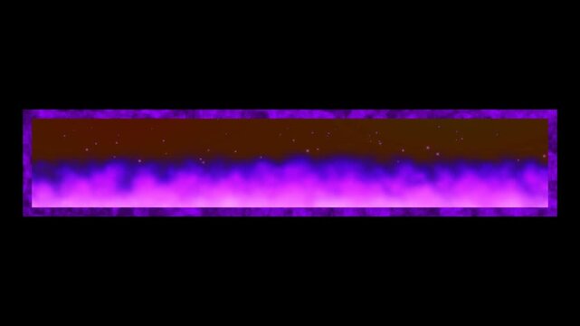 燃える炎のテロップベース,透過背景,紫