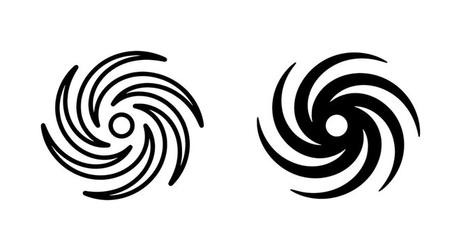 Hurricane Icons, Swirl Symbols, Weather Icons, Cyclone Vector Graphics