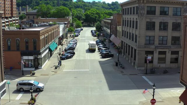 Main Street River Town America USA