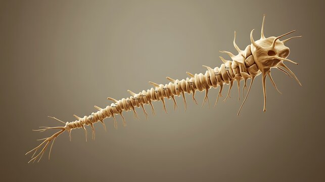 Close-up of a centipede insect body