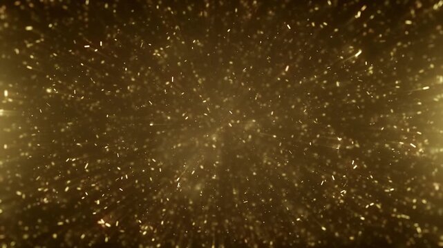 Golden Shining Light Particles Holidays Background
Glittering gold celebration background with shining confettis particles in a bright animation with depth of field blur