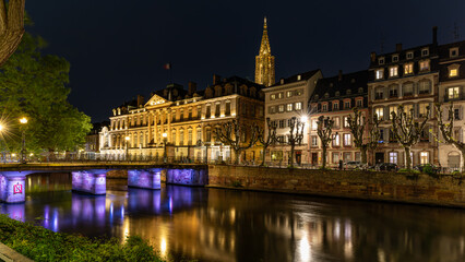 Fototapeta premium Architecture in Strasbourg in France at night on may 25th 2026