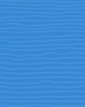 Blue abstract background with simple hand drawn wavy lines pattern