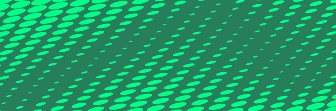 Abstract Background with Warped Halftone Pattern. Futuristic Bright Green Geometric Background Wallpaper. Modern Background Vector for Tech, Music or Sport Background, Poster, Web Banner, Cover. 