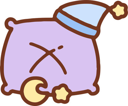 Cute Cartoon Pillow with Sleepy Accessories