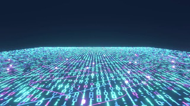 Light trace machine analysis learning analytics neon data bg able to loop endless 4k
