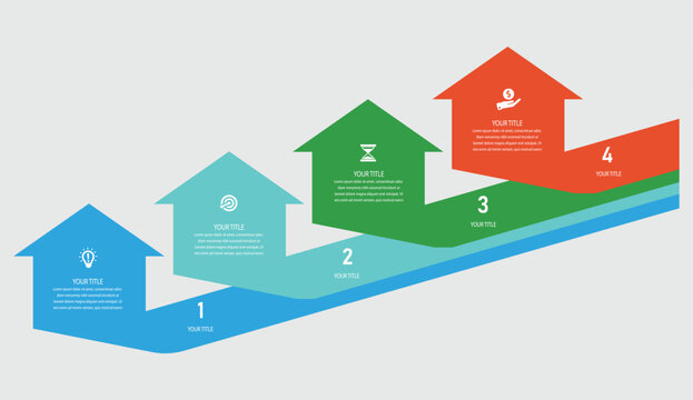 4-Step Four Step Business Growth Strategy Timeline Process for Project Planning Success and Performance Improvement