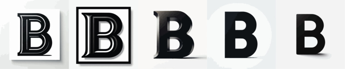 Vector silhouette of alphabet B © FirdianKrisna