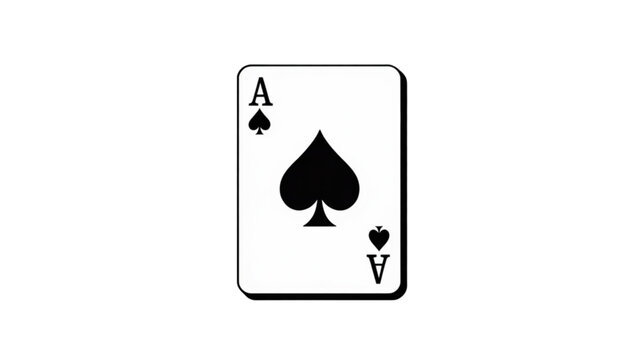 Ace of spades playing card illustration