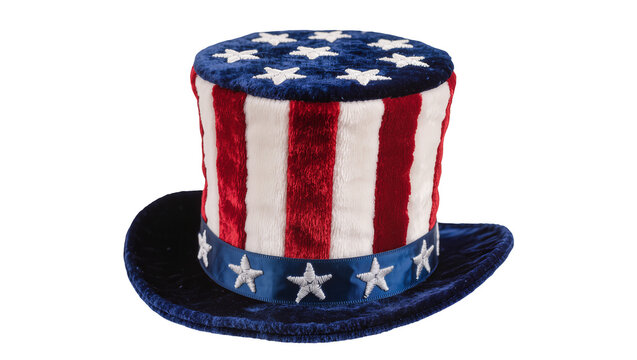 Uncle Sam Top Hat with Stars and Stripes