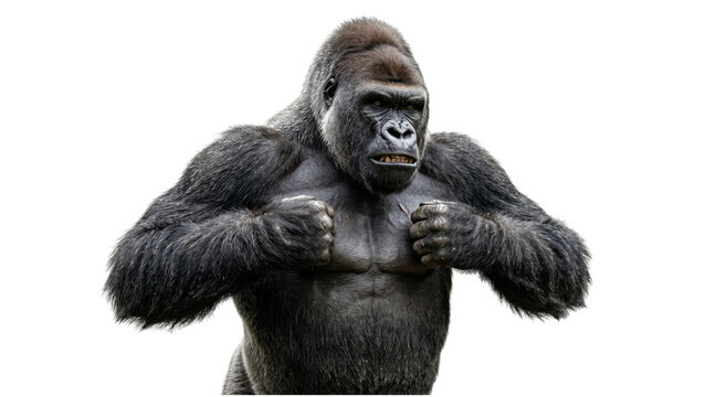 gorilla on transparent background ape animal wildlife