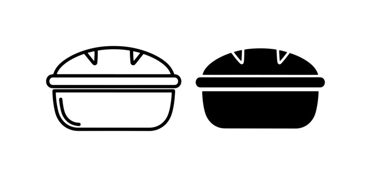 Bread Loaf Icons, Baked Goods Vector Art, Bakery Food Graphics