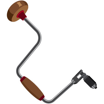 Traditional Hand drill, manual drill.