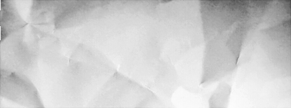 Halftone texture background and white paper overlay vintage pattern. Crumpled punk comic or manga magazine filter with sand powder particle. Japanese grunge book print with wrinkle for recycle