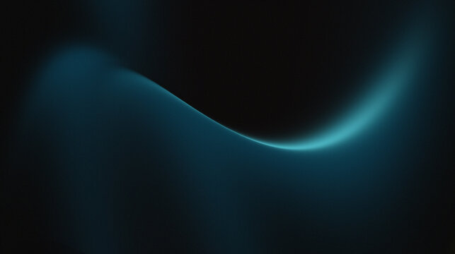 A deep black color with shades of petrol blue and cyan. The color transition flows smoothly, following the curves of the waves beneath the textured layer