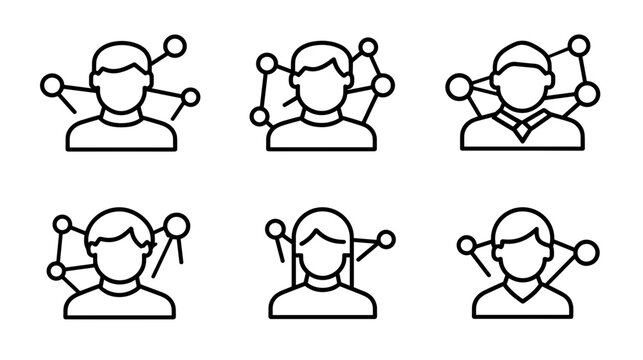 Illustration of Diverse People Engaging in Networking and Communication Through Technology