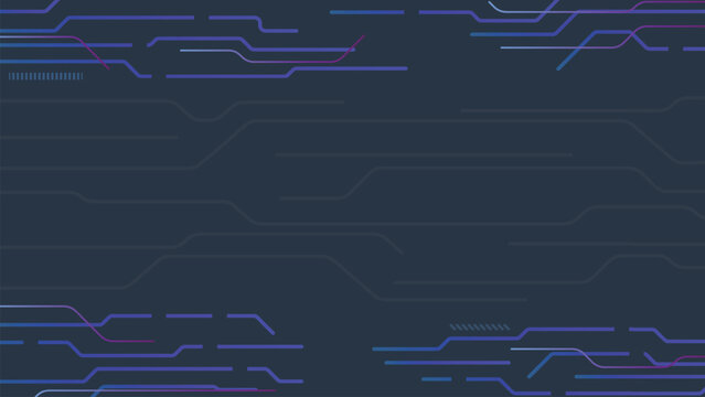 a dark abstract tech background with subtle circuit-like lines and horizontal geometric accents in the top and bottom margins