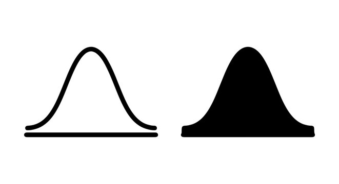 Two Gaussian Distribution Curves, Statistical Data Visualization, Probability Bell Curve