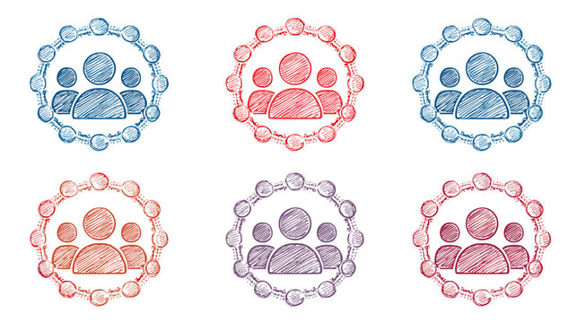 Illustration of Virus Structure with Multiple Color Variations Depicting Microbial Influences