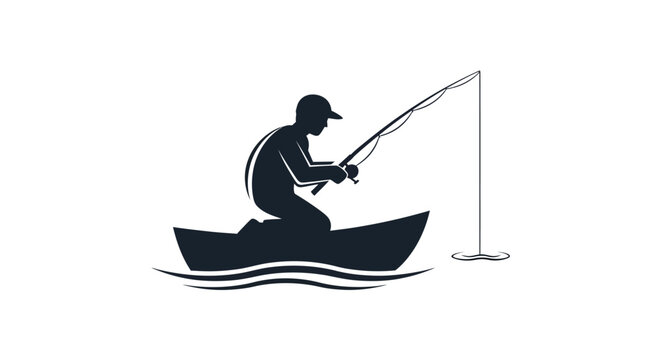 Man fishing from a small boat 2.