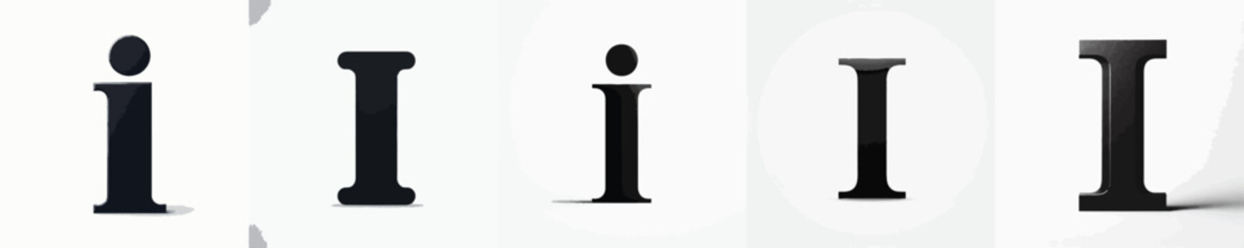 Vector silhouette of alphabet I