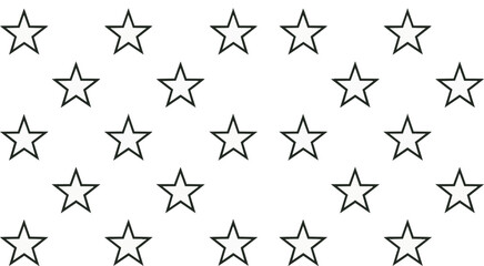 Fototapeta premium A repeating pattern of numerous white star outlines on a plain background, creating a decorative and simple graphic design element