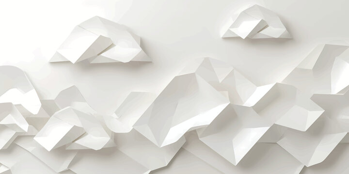 A blank texture of rough white crumpled paper with creases and a wrinkled abstract sheet texture that looks like an old discarded document or waste rubbish isolated on a background.