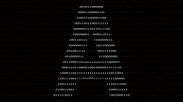 A alphabet name in Binary Code Pattern. Binary numbers base background. Digital technology.