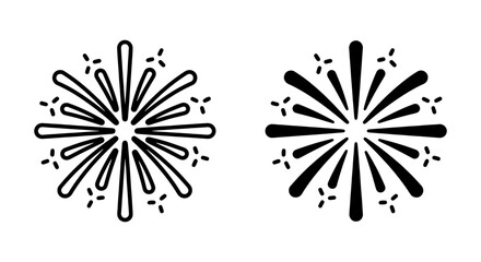 Explosion Icons, Firework Graphics, Celebration Sparkle Elements, Festive Burst Vector Art © Mobarak