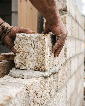 Sustainable Mycelium Bio Bricks Eco Construction.
