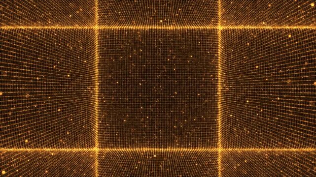 Luxe Gold Cross lines and Golden Particles Pack Loop Backgrounds 