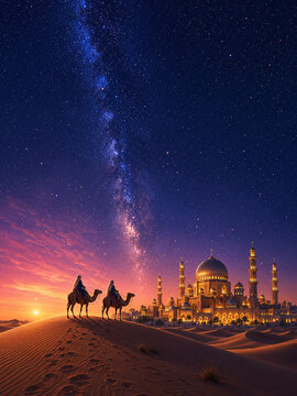 Isra miraj template post design 3