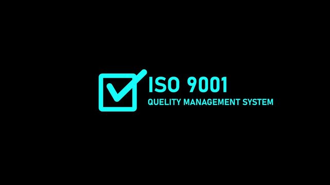 I s o 9001 management system certification blue stamp animation