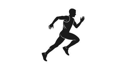 Obraz premium Man running in athletic sport motion.