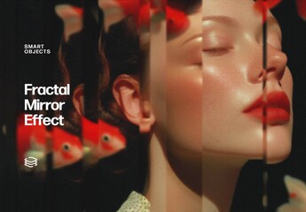 Fractal Mirror Photo Effect – Distortion for Album Cover & Social Media (PSD)